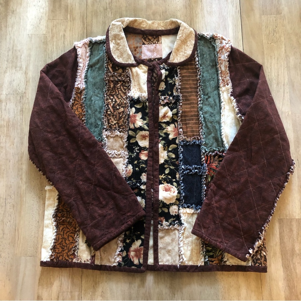 Reversible Multicolor Patchwork Coat